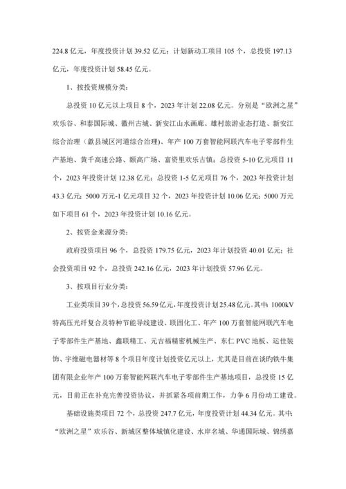歙县重点项目投资计划安排情况.docx