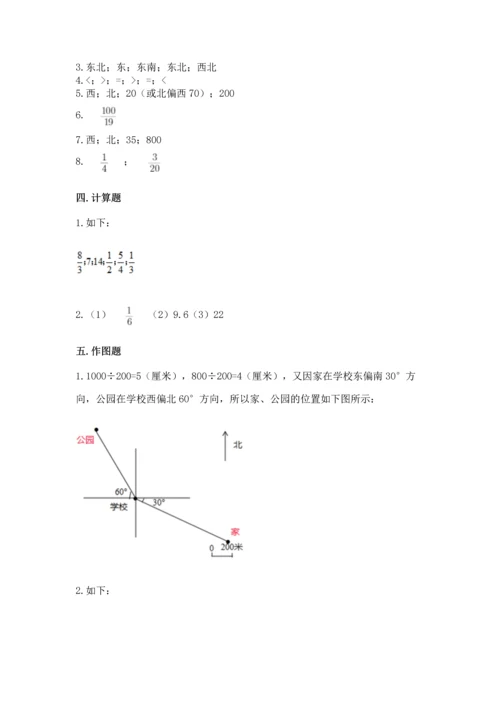 人教版六年级上册数学 期中测试卷精品（全国通用）.docx