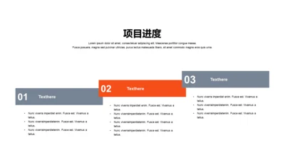 项目进度-简约商务3项PPT