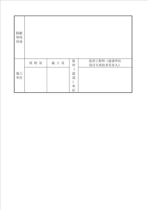 塔吊基础隐蔽工程验收记录