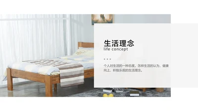 简约风并列关系1项PPT图文页