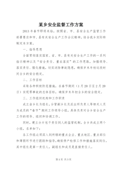 某乡安全监督工作方案.docx
