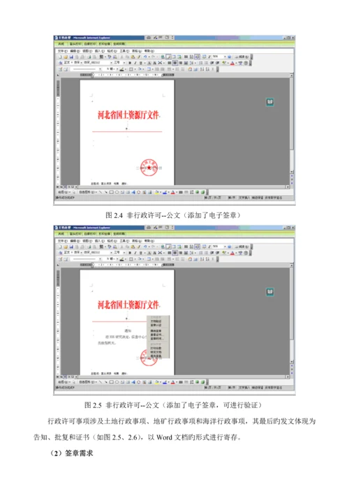 国土资源厅电子签章解决专题方案.docx