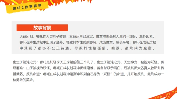 哪吒精神介绍通用PPT模板