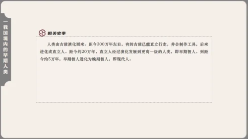 中学历史课人类起源《北京人》通用PPT模板