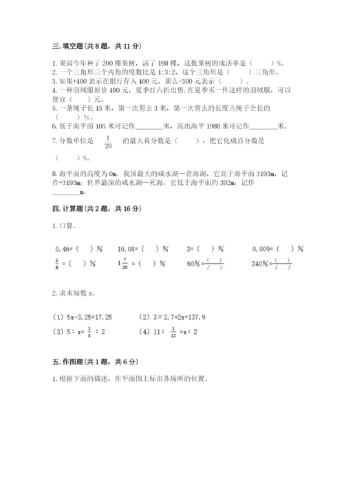 人教版六年级下册数学期末测试卷附答案（预热题）.docx