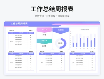 工作总结周报表