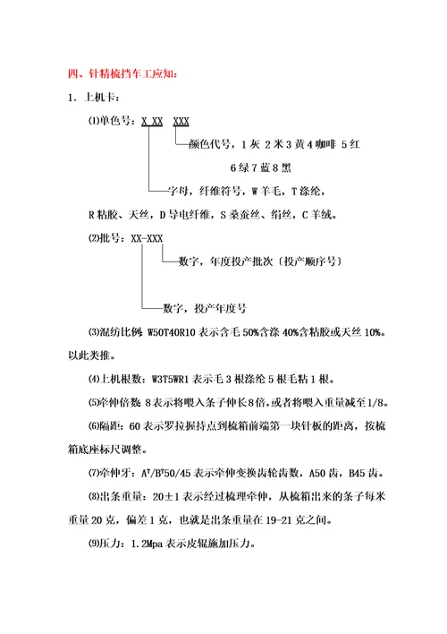 条染车间挡车工操作规程及应知修订