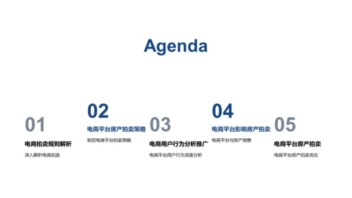 电商房产拍卖策略PPT模板