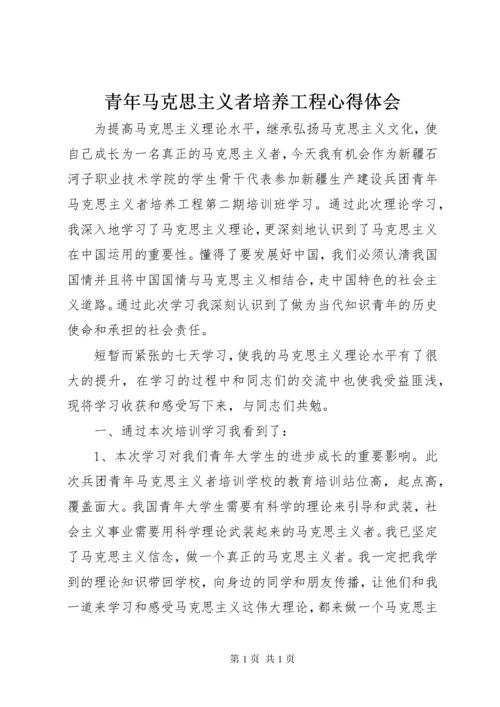 青年马克思主义者培养工程心得体会 (4).docx