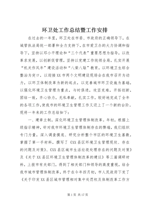 环卫处工作总结暨工作安排.docx