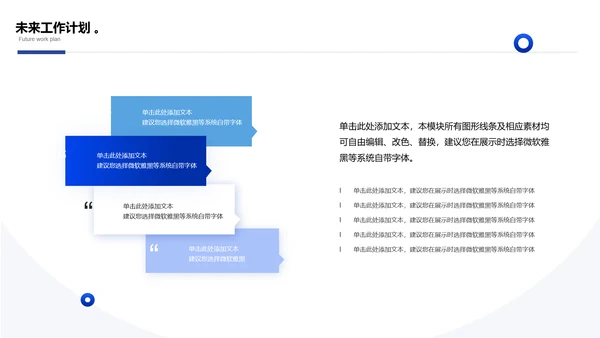 蓝色未来工作规划会议年终总结PPT模板