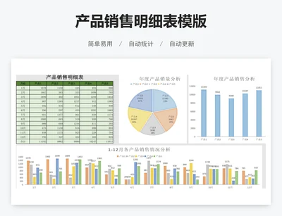 产品销售明细表模版
