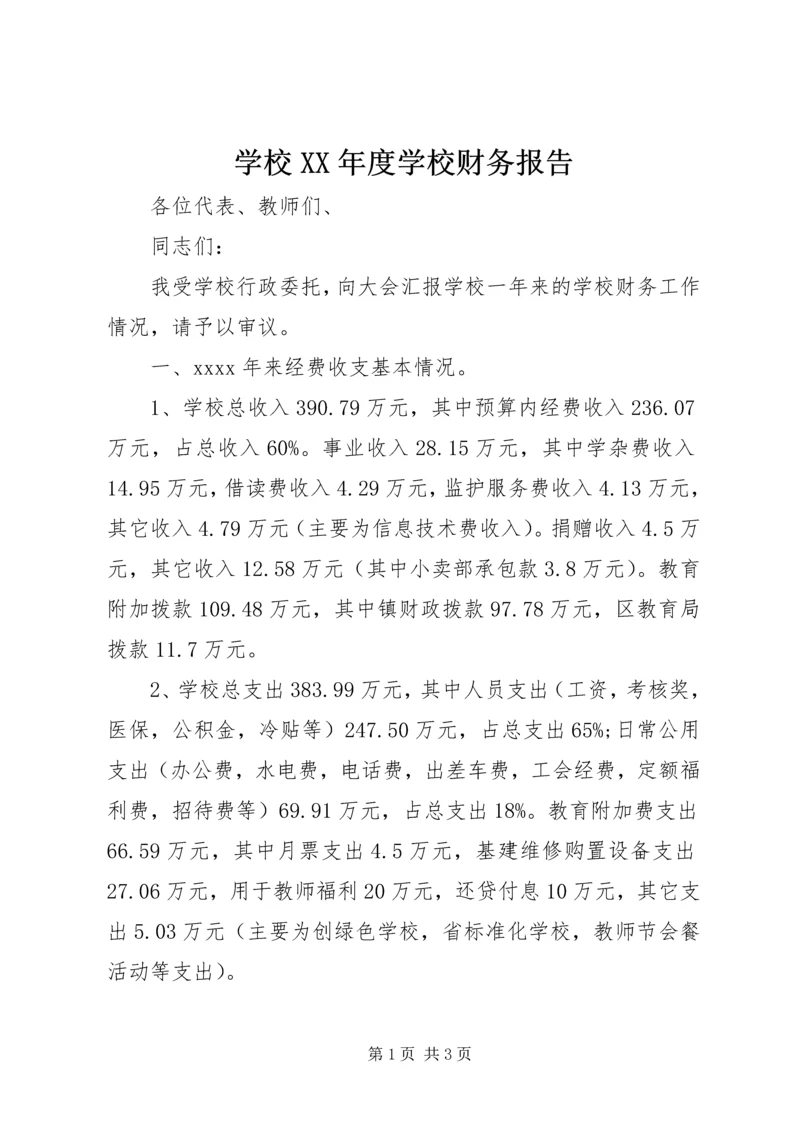 学校XX年度学校财务报告.docx