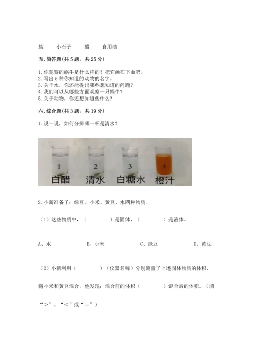 教科版一年级下册科学期末测试卷【综合题】.docx