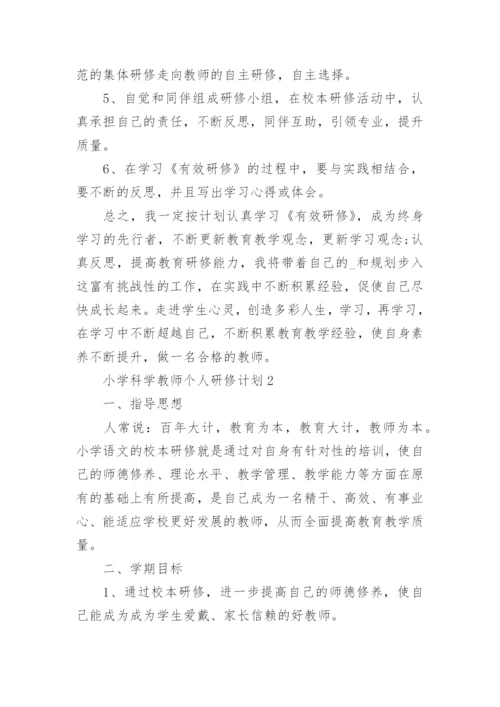 小学科学教师个人研修计划5篇.docx