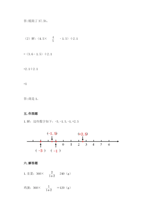 北京版小学六年级下册数学期末综合素养测试卷附答案【预热题】.docx