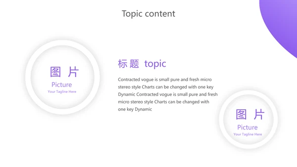 紫色创意服务员培训动态PPT模板