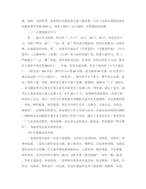 精编之退休党支部工作总结范本.docx