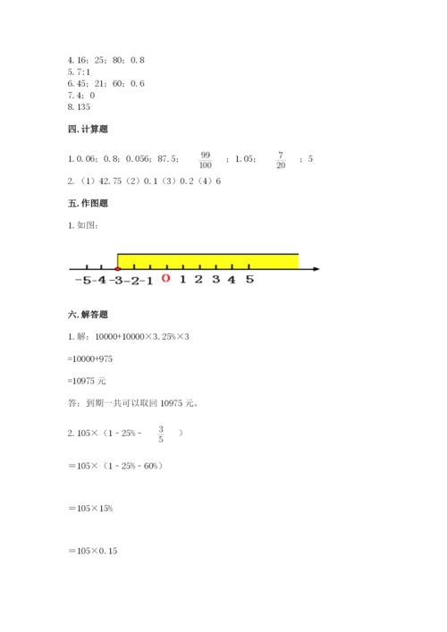 六年级下册数学期末测试卷（名校卷）.docx