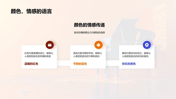 音乐与颜色的情感联系PPT模板