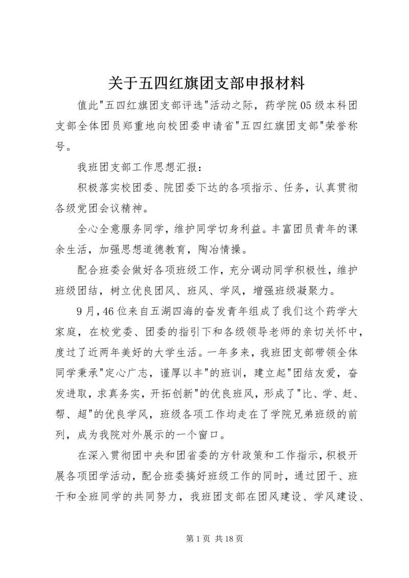 关于五四红旗团支部申报材料.docx