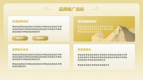 黄色商务风通用行业年终总结PPT模板