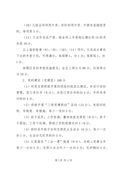 行政村年度工作目标考核实施方案 (2).docx