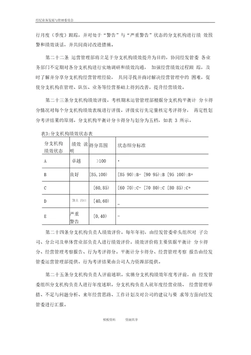 资料：经纪业务分支机构考核管理办法2014v3