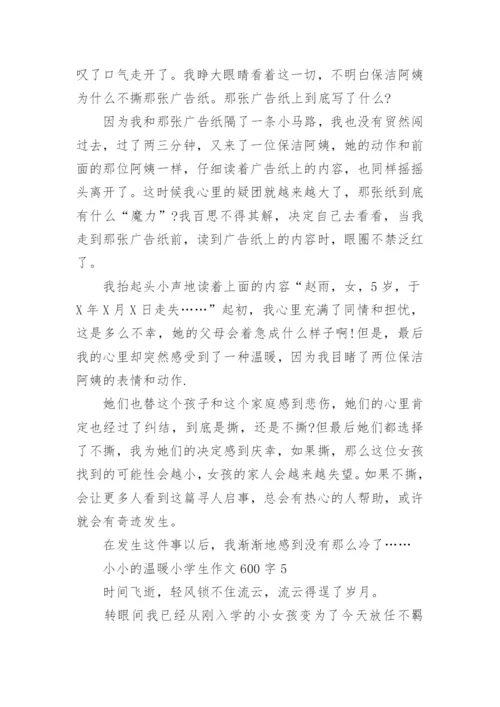 小小的温暖小学生作文600字范文.docx