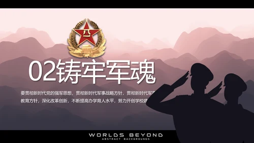 部队军事年终工作总结汇报动态PPT
