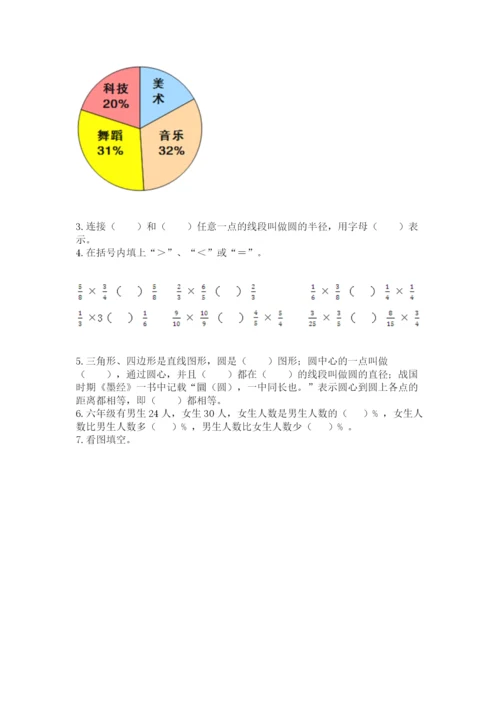 2022六年级上册数学期末测试卷附参考答案【轻巧夺冠】.docx