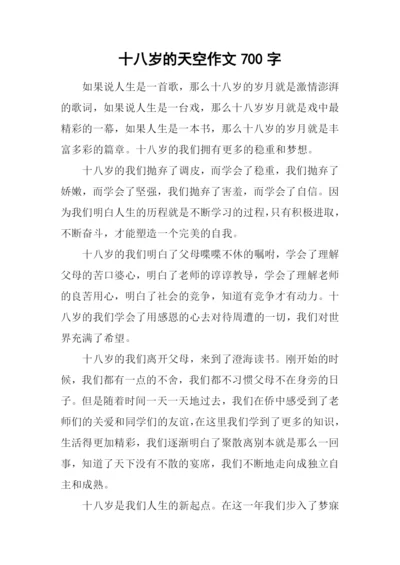 十八岁的天空作文700字.docx