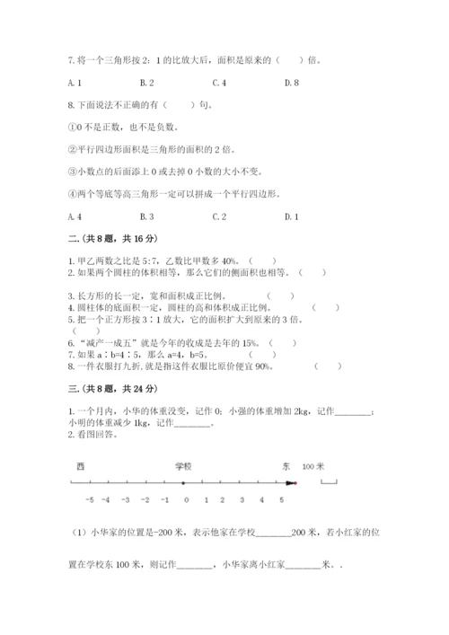 人教版六年级数学小升初试卷【全优】.docx