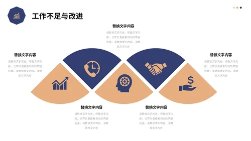 蓝色简约形状建筑公司月度工作总结工作计划PPT