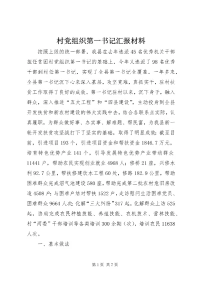 村党组织第一书记汇报材料.docx