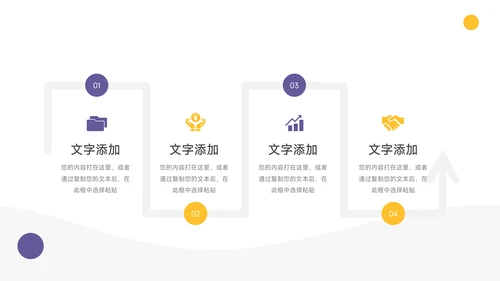 黄紫简洁员工心态管理培训PPT模板