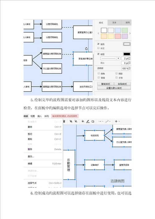 后勤保障工作标准流程图怎样绘制