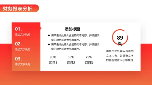 财务报告数据分析统计表PPT模板