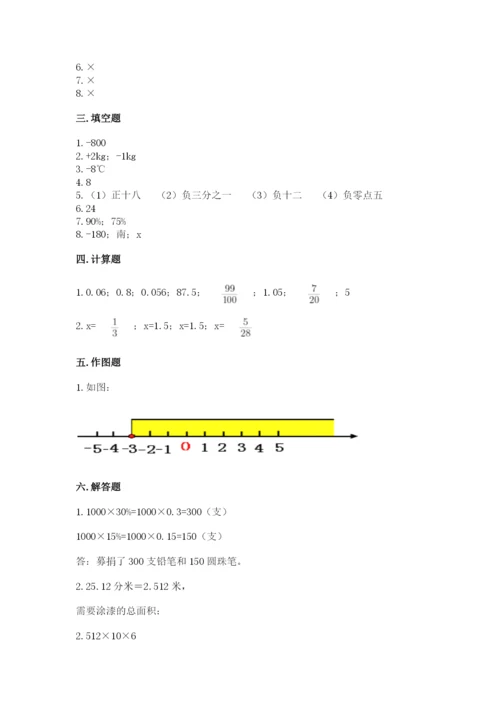 沪教版小学六年级下册数学期末综合素养测试卷精品【有一套】.docx