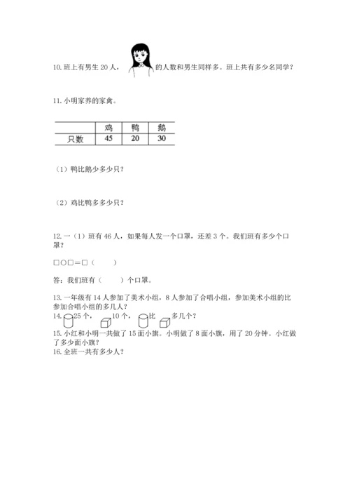 小学一年级下册数学应用题100道【全国通用】.docx