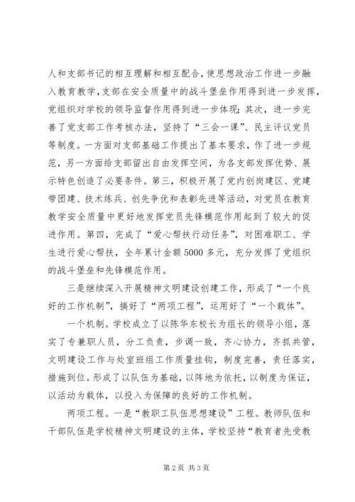 学校目标考核自查报告精编.docx