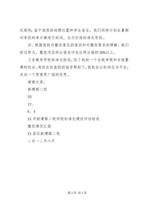 学校标准化建设评估验收整改情况汇报 (2).docx