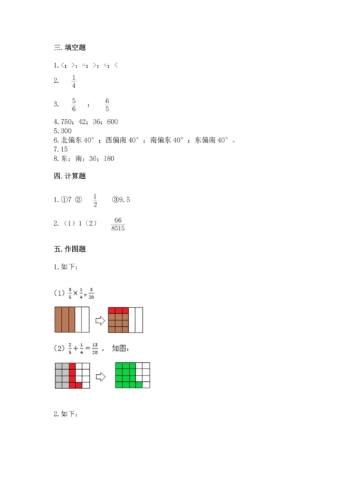 人教版六年级上册数学 期中测试卷及答案一套.docx