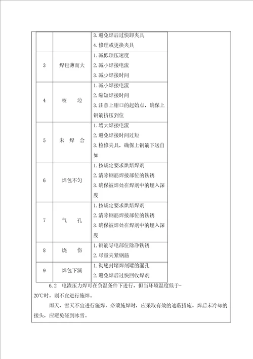 钢筋电渣压力焊施工技术交底