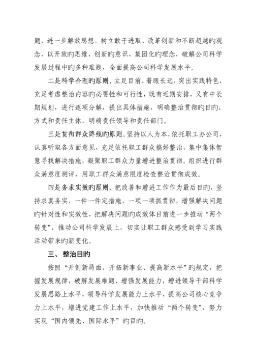 科学发展观活动整改落实专题方案介绍.docx