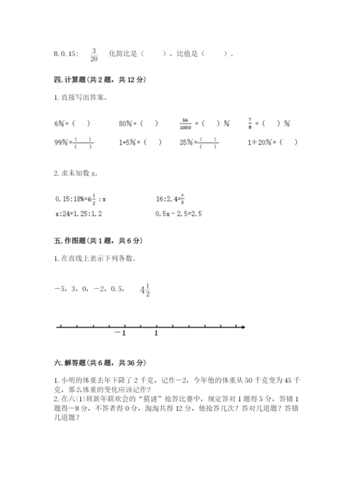 小升初六年级期末测试卷带答案.docx