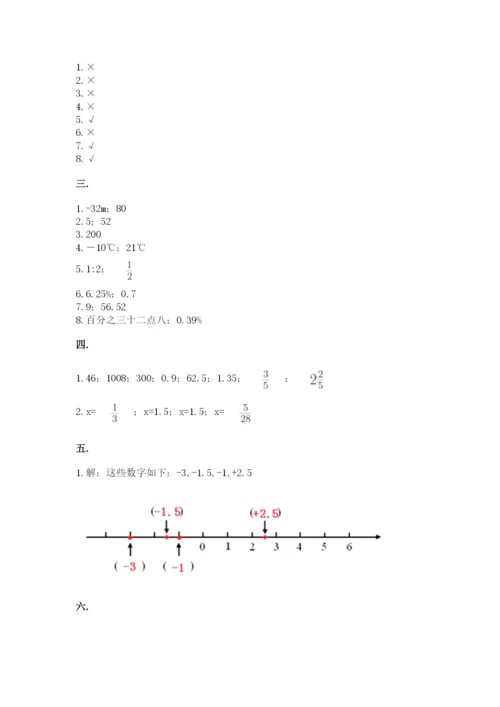 河南省平顶山市六年级下册数学期末考试试卷附答案（精练）.docx