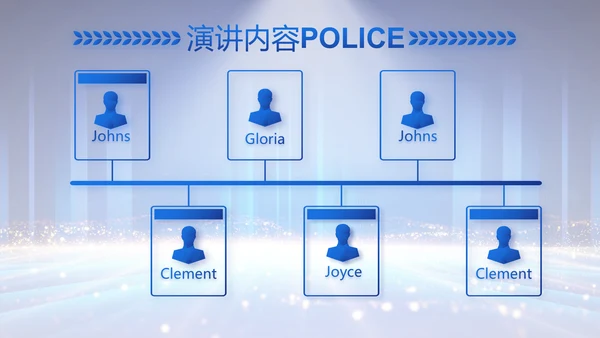 公安局党员大会工作总结动态PPT