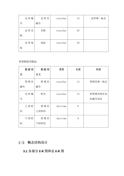 仓库综合管理系统的数据库设计.docx